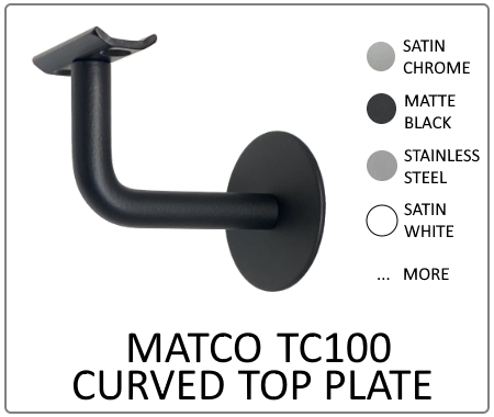 Matco Curved Top Plate handrail bracket range