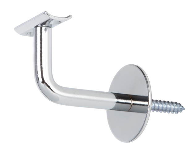 TC100 Bright Chrome Handrail Bracket Curved Top