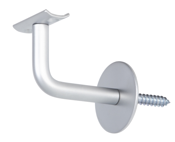 TC100 Satin Chrome Handrail Bracket Curved Top