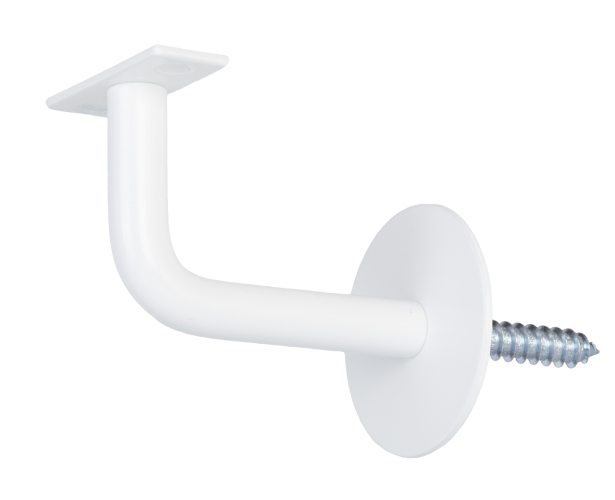 TC100 Satin White Handrail Bracket Flat Top