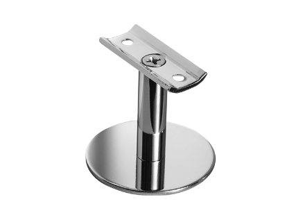 TC100V-C Top Mount Bright Chrome Handrail Bracket Curved Top