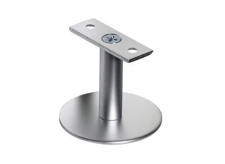 TC100V-F Top Mount Satin Chrome Handrail Bracket Flat Top