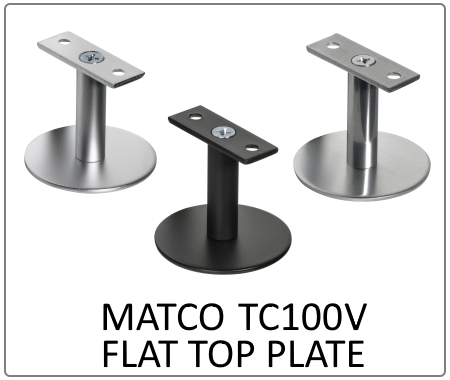 Matco VERTICAL Flat Top Plate handrail bracket range