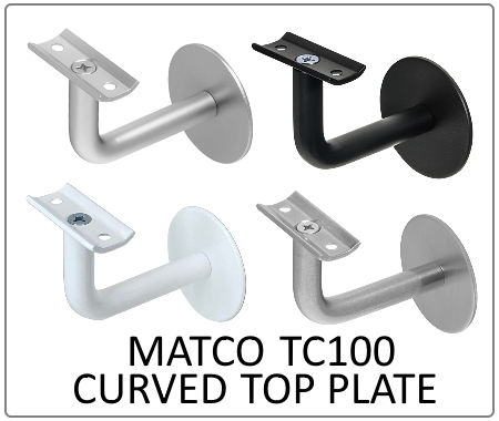 Matco Curved Top Plate handrail bracket range